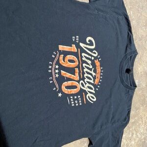 Gildan Navy Blue Vintage 1970 Short Sleeve Tee